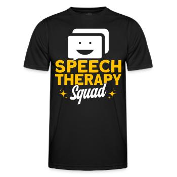 SLP Logopäde Therapie-Assistent Geschenk - Männer Funktions-T-Shirt - Schwarz - Vorne - AI Model Male 178 dark (178cm)