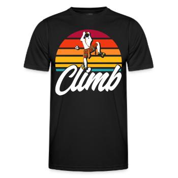 Klettern Felsklettern Geschenk - Männer Funktions-T-Shirt - Schwarz - Vorne - AI Model Male 178 dark (178cm)