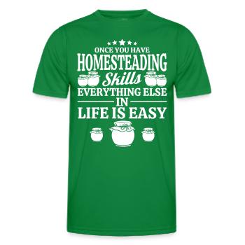 Fähigkeiten eines Selbstversorgers Einmachen Gesch - Männer Funktions-T-Shirt - Kelly Green - Vorne - AI Model Male 178 dark (178cm)