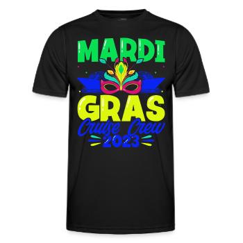 Mardi Gras Cruise Crew 2023 Mardi Gras Geschen - Men's Functional T-Shirt - black - Front - AI Model Male 178 dark (178cm)