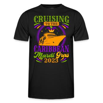 Kreuzfahrt in die Karibik Mardi Gras 2023 Mardi Gr - Männer Funktions-T-Shirt - Schwarz - Vorne - AI Model Male 178 dark (178cm)