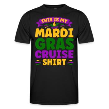 Dies ist mein Mardi Gras Cruise Shirt Mardi Gras G - Männer Funktions-T-Shirt - Schwarz - Vorne - AI Model Male 178 dark (178cm)