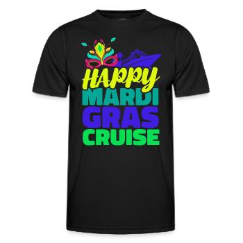 Croisière Happy Mardi Gras Mardi Gras Gifted - T-shirt sport Homme - noir - Devant - AI Model Male 178 dark (178cm)