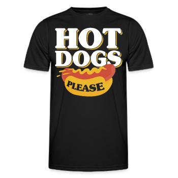 Hot Dogs Please Hot Dog Cadeau - T-shirt sport Homme - noir - Devant - AI Model Male 178 dark (178cm)