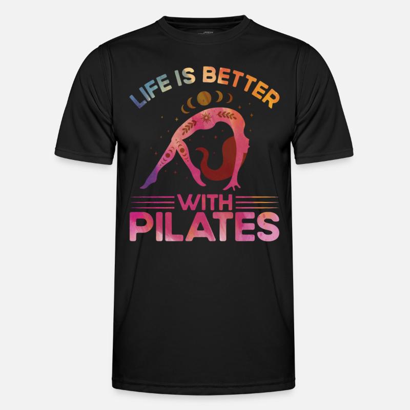 Pilates Life is better with Pilates gift - Men's Functional T-Shirt - black