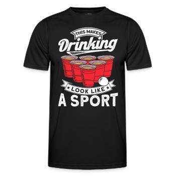 Beer Pong Champion Vous permet de boire comme un sport a - T-shirt sport Homme - noir - Devant - AI Model Male 178 dark (178cm)