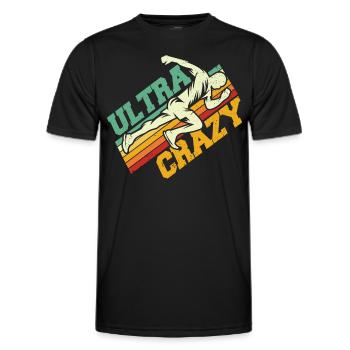 Ultramarathon Ultramarathonläufer Marathonläufer G - Männer Funktions-T-Shirt - Schwarz - Vorne - AI Model Male 178 dark (178cm)