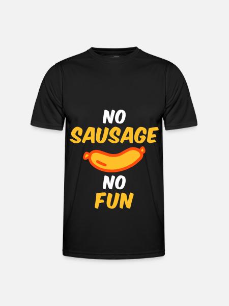 No sausage no fun - Men's Functional T-Shirt - black