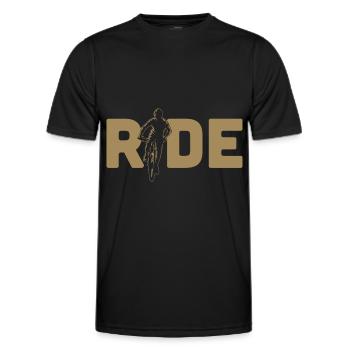 Reiten MTB Mountainbike MTB Downhill - Männer Funktions-T-Shirt - Schwarz - Vorne - AI Model Male 178 dark (178cm)