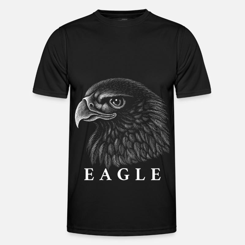 eagle - Männer Funktions-T-Shirt - Schwarz