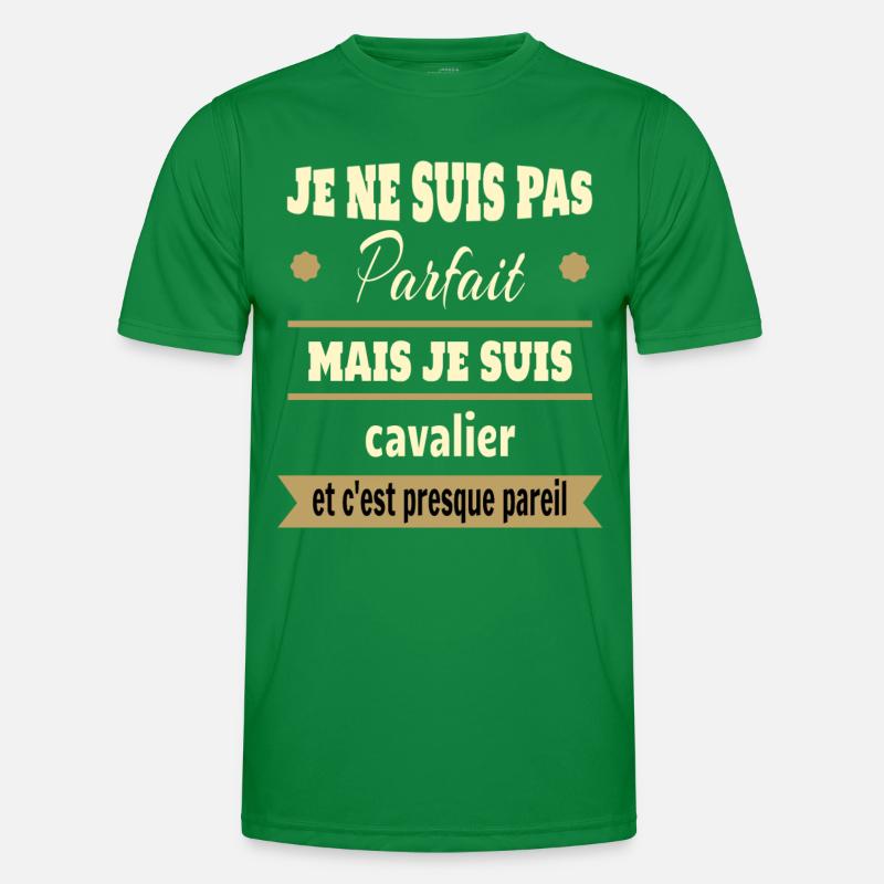 Cadeau pas parfait mais cavalier cheval T-shirt sport Homme