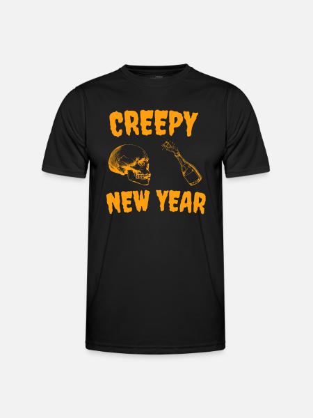 Creepy new year - Men's Functional T-Shirt - black