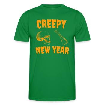 creepy new year - T-shirt sport Homme - vert - Devant - AI Model Male 178 dark (178cm)