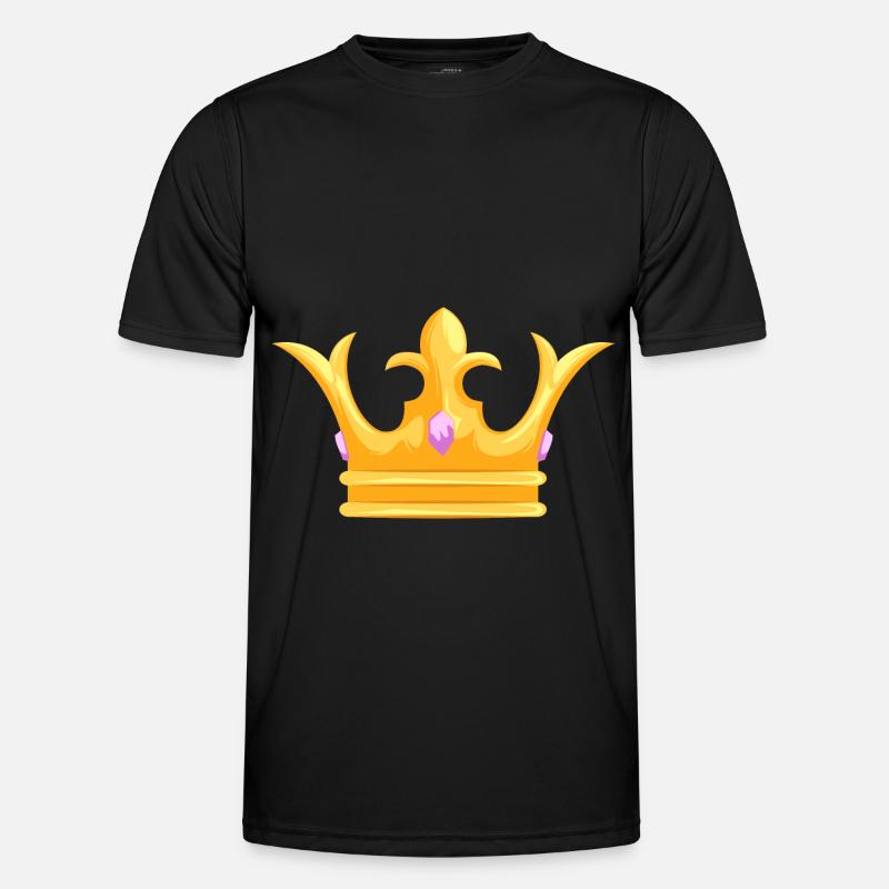 Crown - Krone - Männer Funktions-T-Shirt - Schwarz