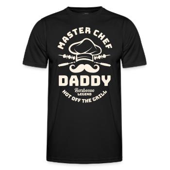 Fête des pères - Papa Chef Chef Daddy Barbecue Lege - T-shirt sport Homme - noir - Devant - AI Model Male 178 dark (178cm)