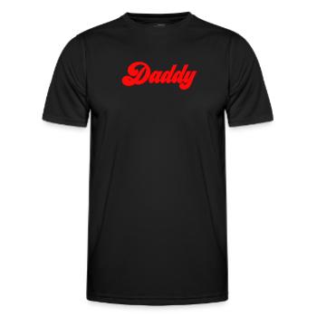 daddy brat red 2 - Männer Funktions-T-Shirt - Schwarz - Vorne - AI Model Male 178 dark (178cm)