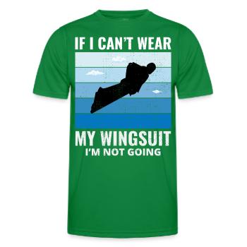 Wingsuit fliegen Base Jumping Fallschirmspringen Wingsuiting - Männer Funktions-T-Shirt - Kelly Green - Vorne - AI Model Male 178 dark (178cm)