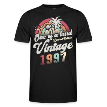 Vintage 1997 Geburtstag Palmen - Männer Funktions-T-Shirt - Schwarz - Vorne - AI Model Male 178 dark (178cm)