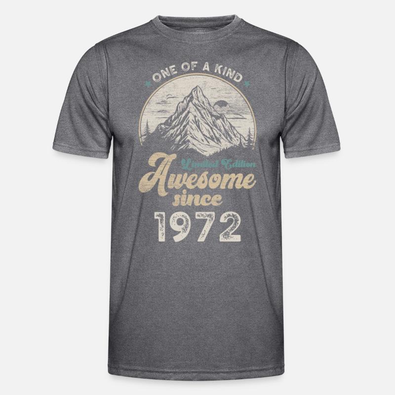 1972 Geburtstag Berge Männer Funktions-T-Shirt