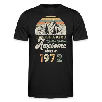 1972 Birthday Berge - Men's Functional T-Shirt - black - Front - AI Model Male 178 dark (178cm)