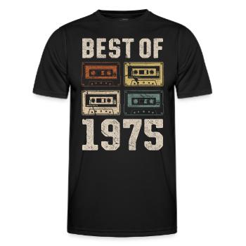 Le meilleur de la cassette d’anniversaire de 1975 - T-shirt sport Homme - noir - Devant - AI Model Male 178 dark (178cm)