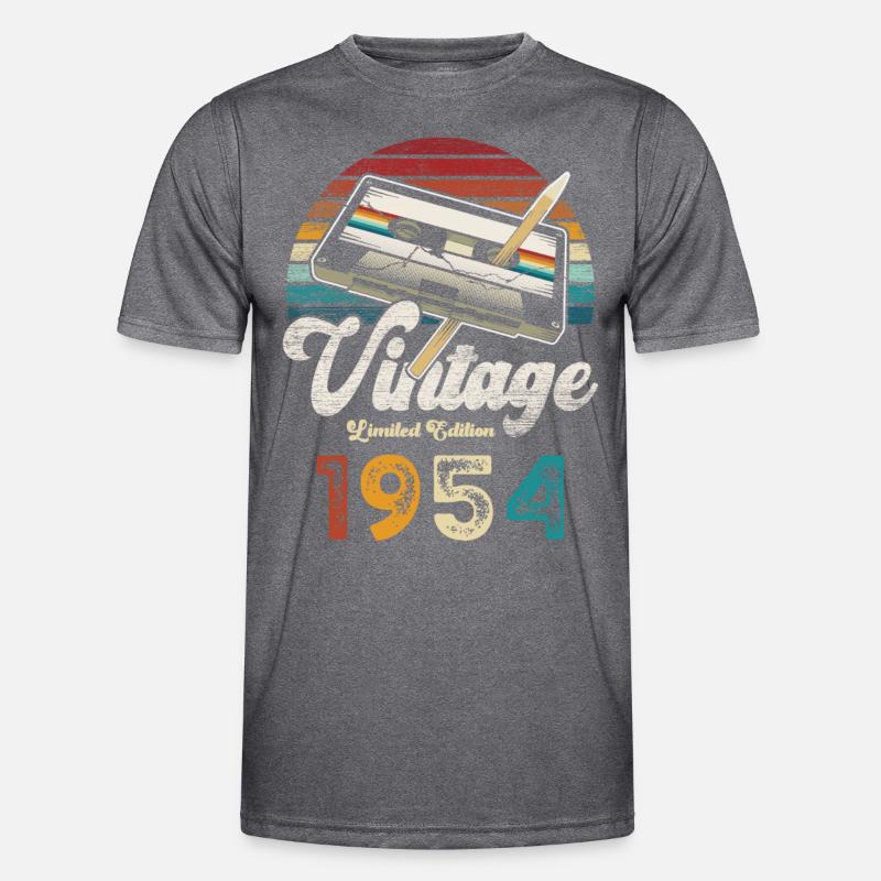 Vintage 1954 Geburtstag Kassette Bleistift Männer Funktions-T-Shirt