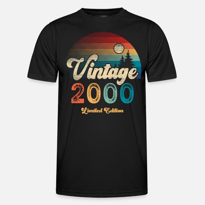 Vintage 2000 Geburtstag Retro Männer Funktions-T-Shirt