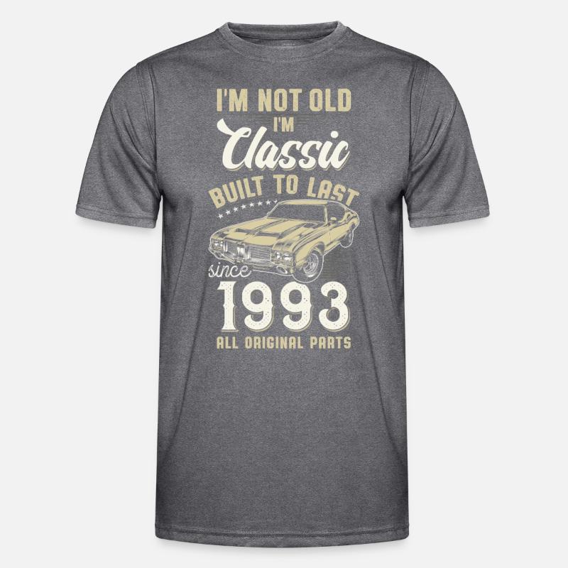 Geboren 1993 Geburtstag Oldtimer Männer Funktions-T-Shirt
