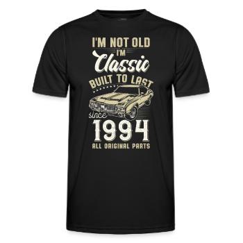 Born 1994 Birthday Classic Car - Men's Functional T-Shirt - black - Front - AI Model Male 178 dark (178cm)