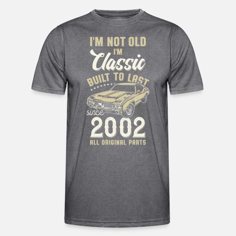Geboren 2002 Geburtstag Oldtimer Männer Funktions-T-Shirt