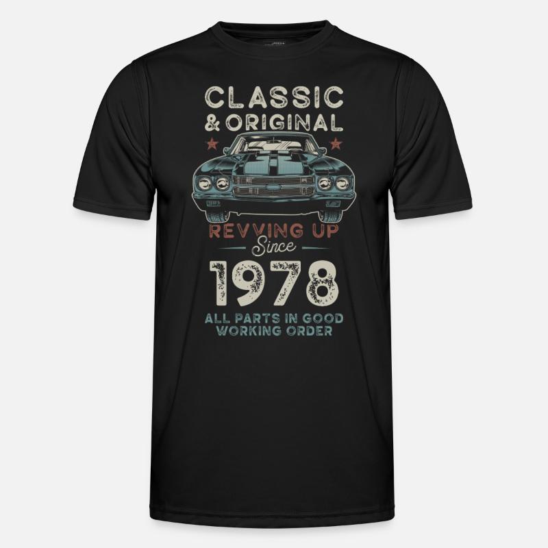 Geboren 1978 Geburtstag Oldtimer Männer Funktions-T-Shirt