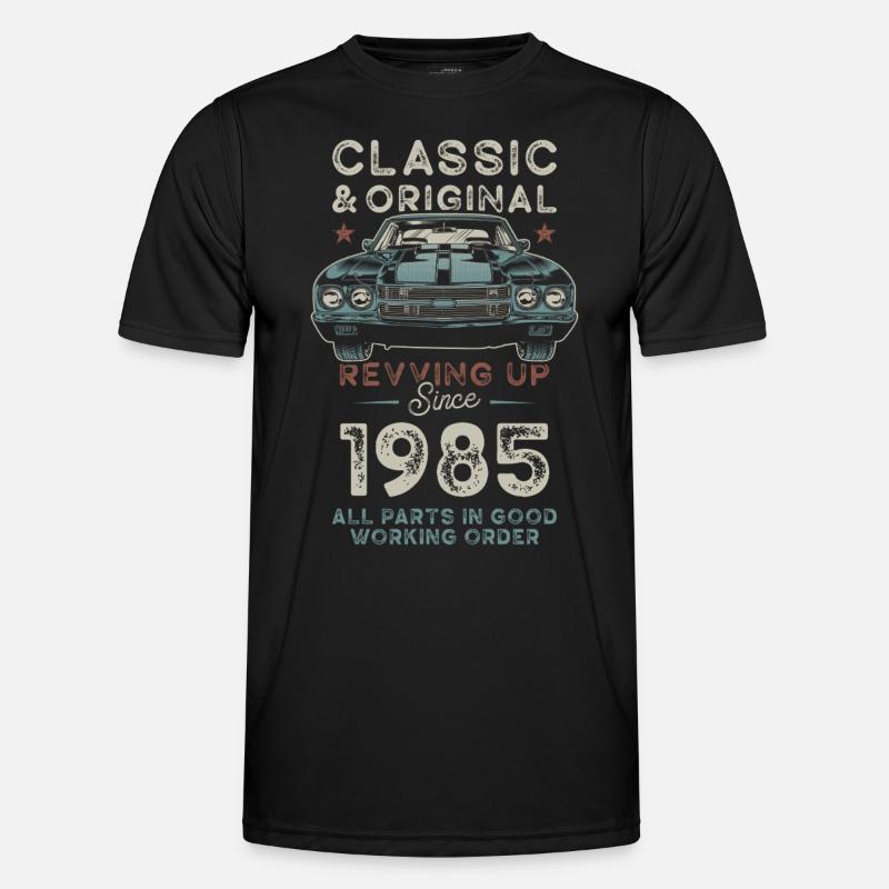 Geboren 1985 Geburtstag Oldtimer Männer Funktions-T-Shirt