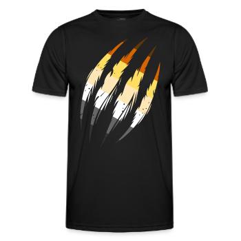 Ours Fierté Griffes Hommes Gay LGBT Ours Drapeau - T-shirt sport Homme - noir - Devant - AI Model Male 178 dark (178cm)