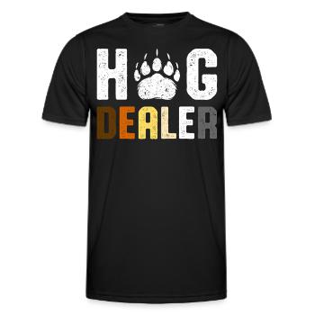 Gay Bears Pride Câlin Dealer Drôle Rétro - T-shirt sport Homme - noir - Devant - AI Model Male 178 dark (178cm)