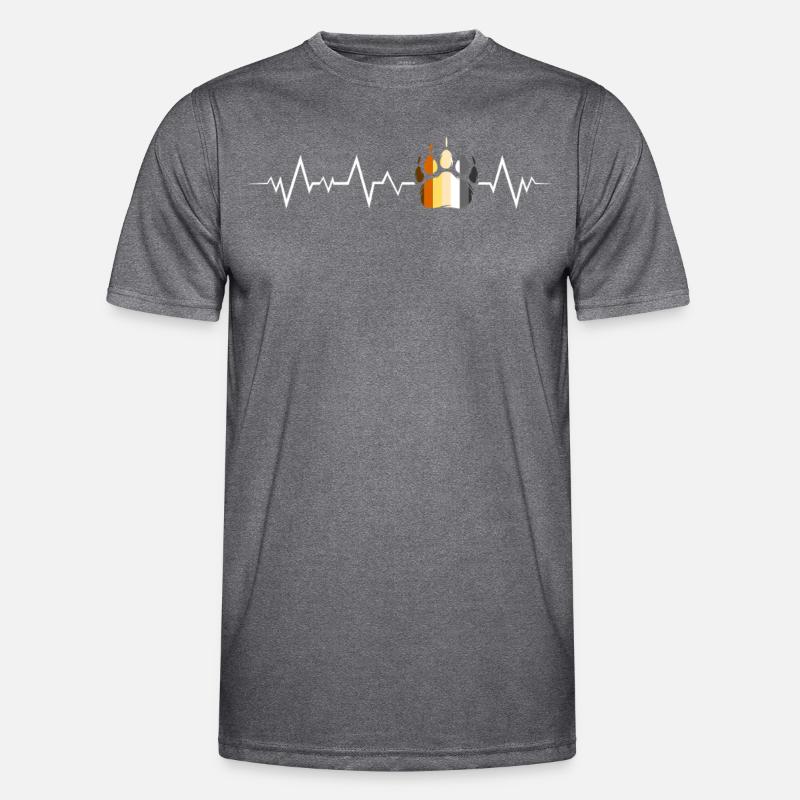 Bären Pride Herzschlag Pfote Subtil Bear Flag Männer Funktions-T-Shirt