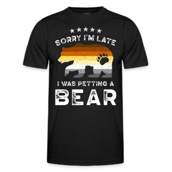 Gay Bears Pride Drôle Patte Look Rétro - T-shirt sport Homme - noir - Devant - AI Model Male 178 dark (178cm)