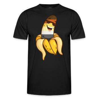Gay Ours Fierté Banane Cool Drôle Bande Dessinée - T-shirt sport Homme - noir - Devant - AI Model Male 178 dark (178cm)