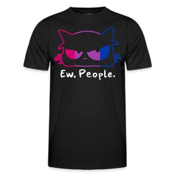 Bisexuel Chat Bi Couleurs Ew Gens - T-shirt sport Homme - noir - Devant - AI Model Male 178 dark (178cm)