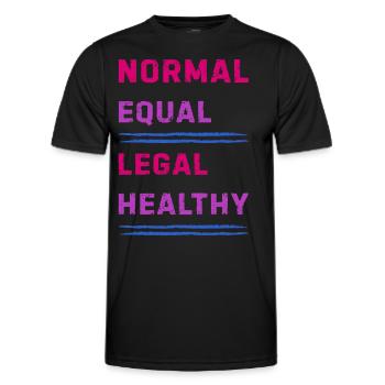 Bisexual Pride Bi Colors Equality - Men's Functional T-Shirt - black - Front - AI Model Male 178 dark (178cm)