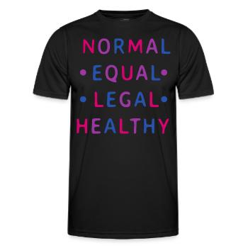 Bi Couleurs Égalité Fierté bisexuelle - T-shirt sport Homme - noir - Devant - AI Model Male 178 dark (178cm)