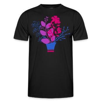 Bisexuel Fierté Bouquet Drapeau Couleurs Elégant - T-shirt sport Homme - noir - Devant - AI Model Male 178 dark (178cm)