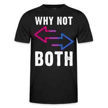 Flèches de fierté bisexuelle en bicolores - T-shirt sport Homme - noir - Devant - AI Model Male 178 dark (178cm)