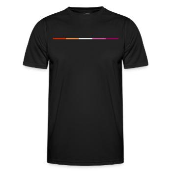 Drapeau de la fierté lesbienne minimaliste discret - T-shirt sport Homme - noir - Devant - AI Model Male 178 dark (178cm)