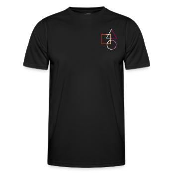 Lesbian Pride Forms Minimalist LGBTQ - Men's Functional T-Shirt - black - Front - AI Model Male 178 dark (178cm)