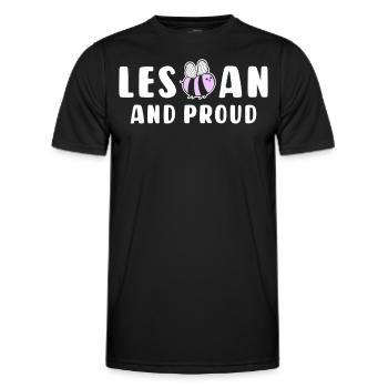 Sweet Bee Lesbian Pride LGBT Queer Statement - Men's Functional T-Shirt - black - Front - AI Model Male 178 dark (178cm)