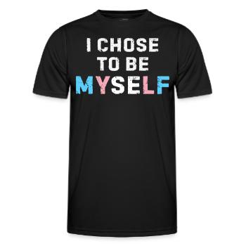 Transgender Farben für Stolz und wahre Identität - Männer Funktions-T-Shirt - Schwarz - Vorne - AI Model Male 178 dark (178cm)