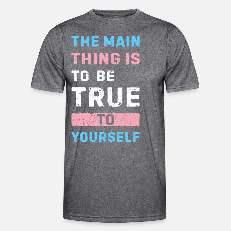 Transgender Statement Pride und Selbstbewusstsein Männer Funktions-T-Shirt