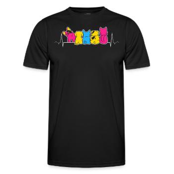 Dog Bottom in Pansexual Pride Colors - Men's Functional T-Shirt - black - Front - AI Model Male 178 dark (178cm)