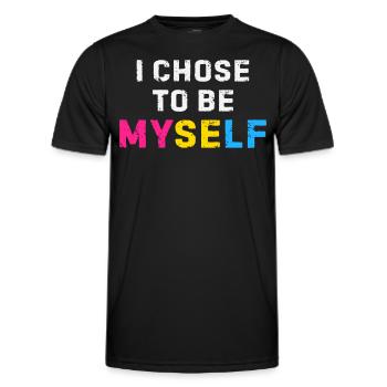 Pansexual Pride Colors LGBTQ Confident - Men's Functional T-Shirt - black - Front - AI Model Male 178 dark (178cm)