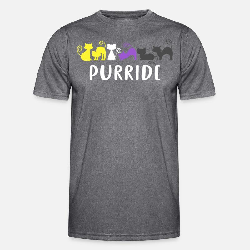 Purride Chats Nonbinary Pride Couleurs Enby LGBTQ+ T-shirt sport Homme